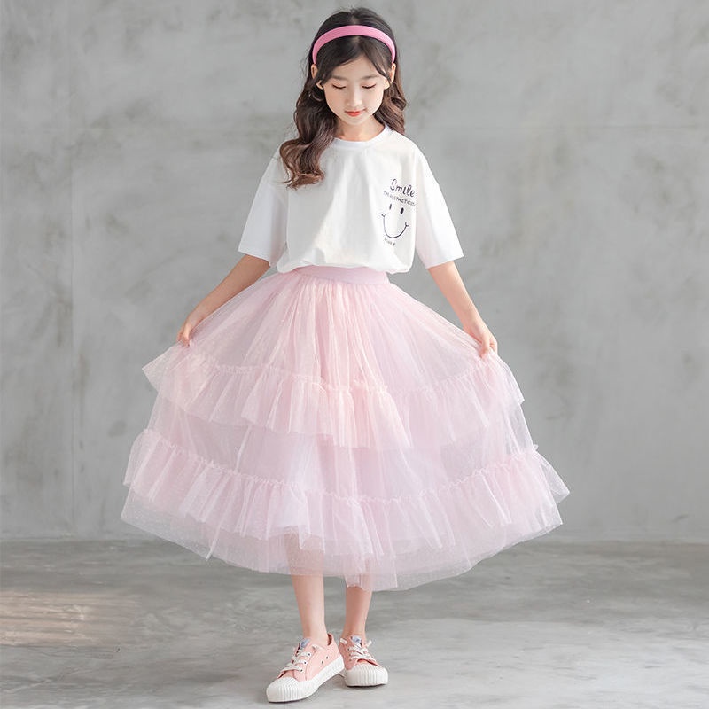 Set Áo Thun + Chân Váy Cotton Thời Trang Mùa Hè 2022 Cho Bé 3-5-8-10-12-13-15 Tuổi
