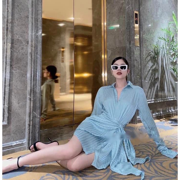 Váy sơ mi vạt 2 màu