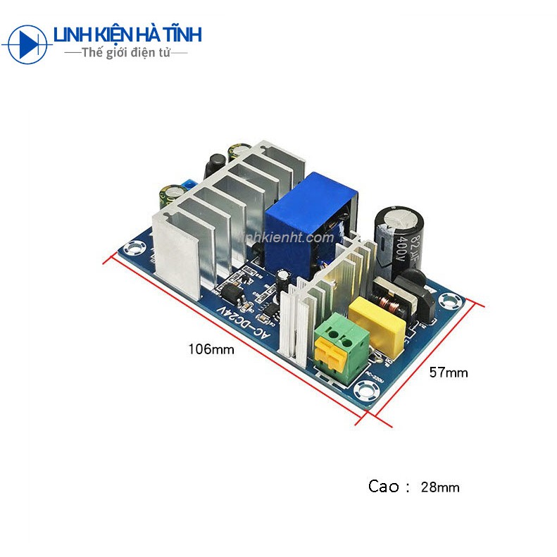 Mạch nguồn công suất cao 100W 85VAC-265VAC sang 24VDC 4A-6A Nguồn 24v Nguồn Loa kéo + LED sân khấu