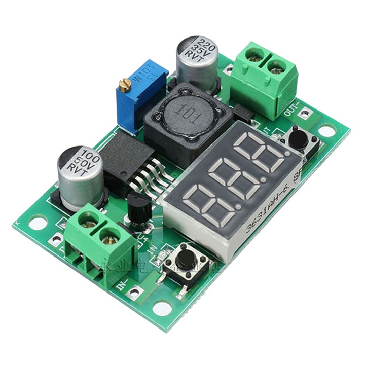 Module Hạ Áp Buck LM2596 DC-DC Hiển Thị Điện Áp Kỹ Thuật Số