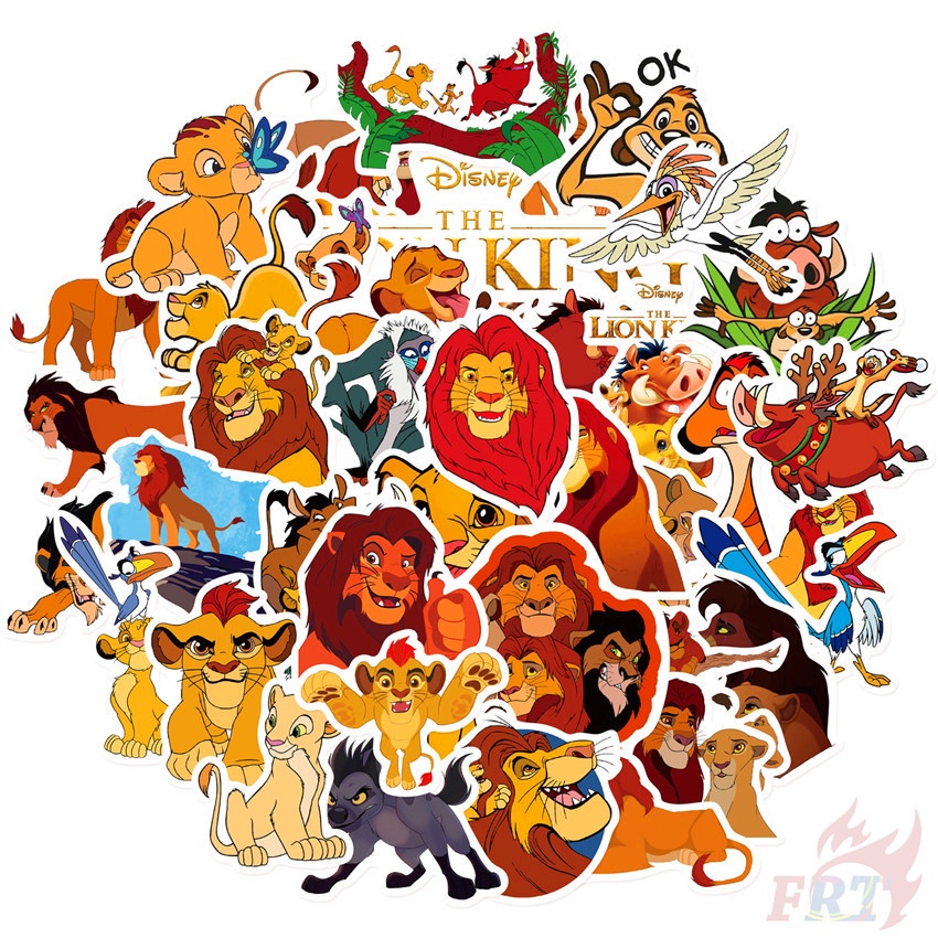 Bộ 100 Cái/Bộ ❉ Miếng Dán Trang Trí Thiết Kế Hình Vua Sư Tử Độc Đáo ❉ Sticker Simba Xinh Xắn Dùng Để Trang Trí Vali Laptop