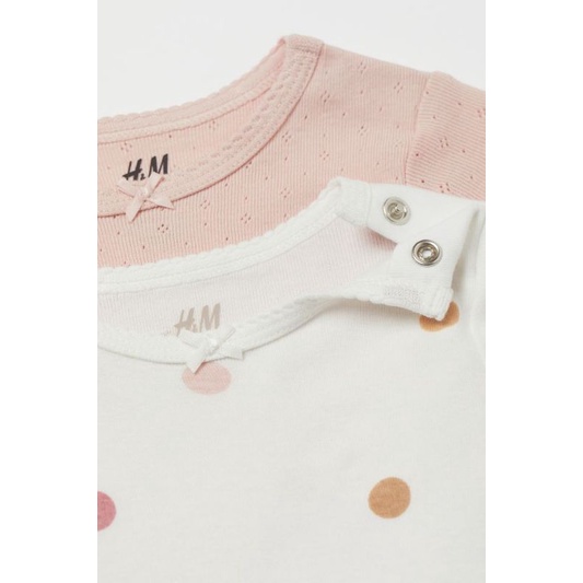 Set 2 bodysuit tay dài HM auth