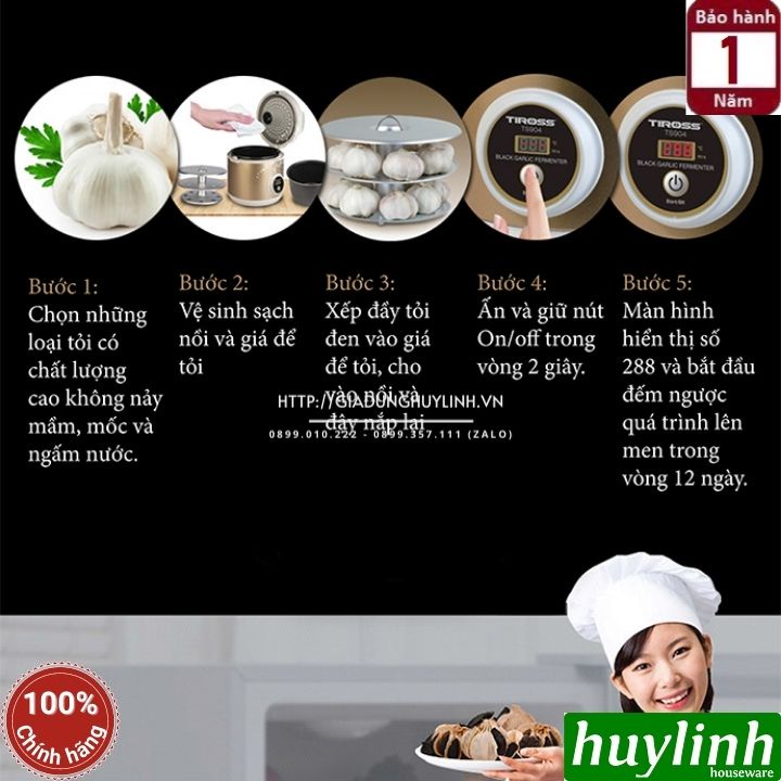 Máy làm tỏi đen Tiross TS904 - dung tích 5 lít