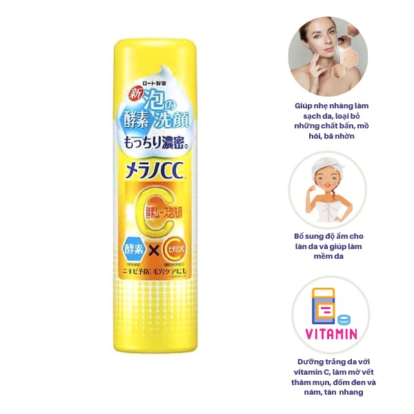 [CC MELANO] Sữa rửa mặt tạo bọt CC Melano - Bổ sung vitamin E, C cho da, làm sạch da hiệu quả (Duan.