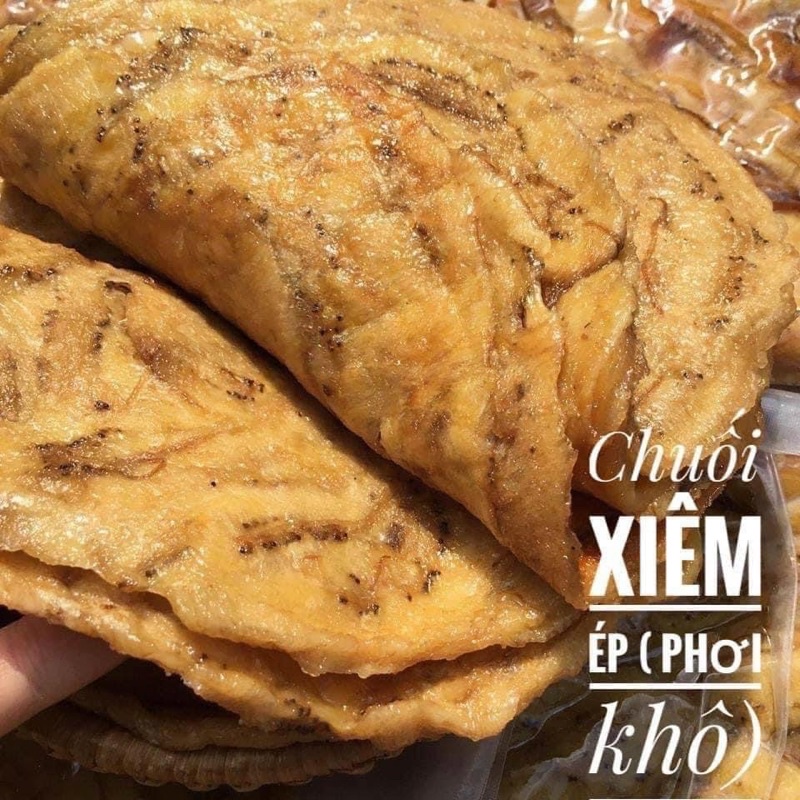 Chuối xiêm ép dẻo phơi khô 500G Loại 1 -Đặc sản Bến Tre