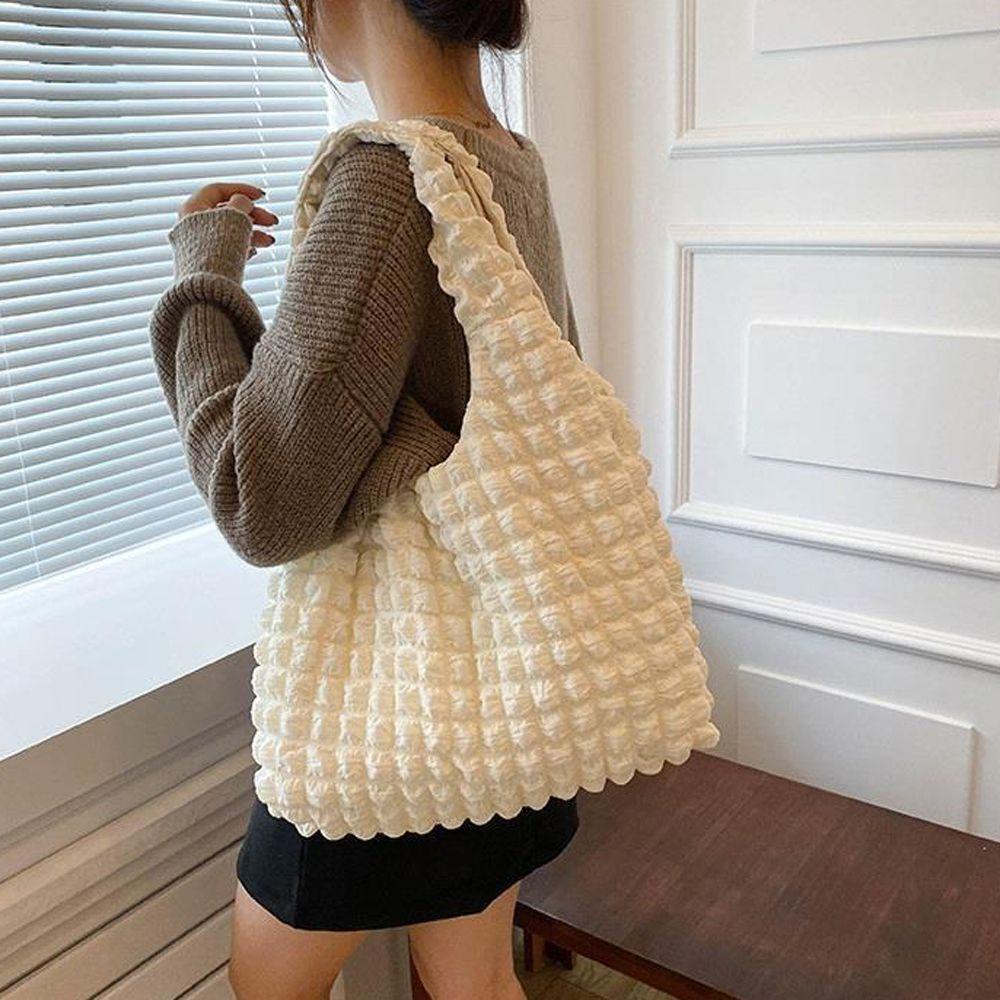 LILYES Túi Đeo Vai / Xách Tay Màu Trơn Cỡ Lớn Phong Cách Nhật Bản Thời Trang Cho Nữ