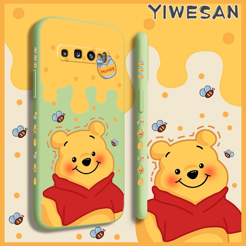 Ốp điện thoại silicon viền mềm hình Gấu pooh Winnie chống sốc dành cho Samsung S10 4G S10 5G S10 Plus S10 Plu