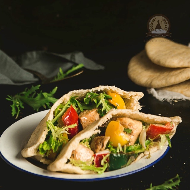 Bánh Mì Pita Nguyên Cám (Túi 6 cái) - Whole Wheat Pita Bread (Pack 6)