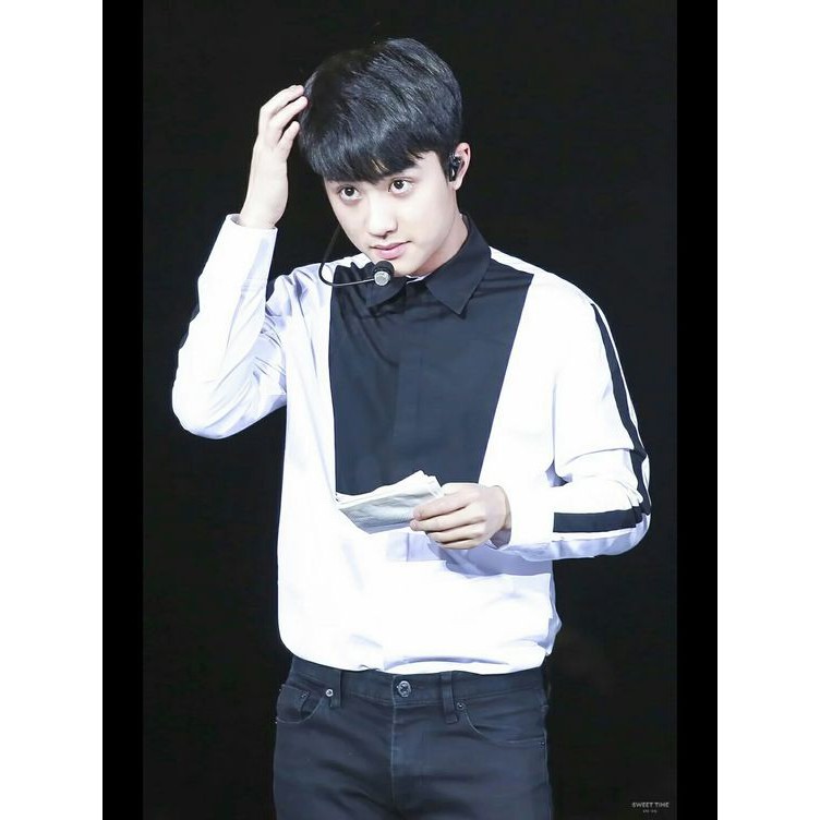 Sơ mi POLI phối đen | BigBuy360 - bigbuy360.vn