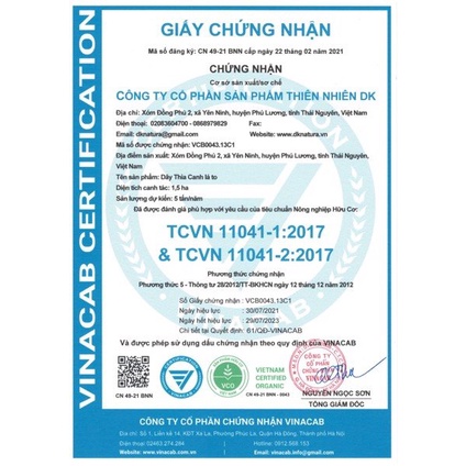 Dây thìa canh lá to từ DK Natura ổn định đường huyết, thực phẩm Organic dành cho người tiểu đường