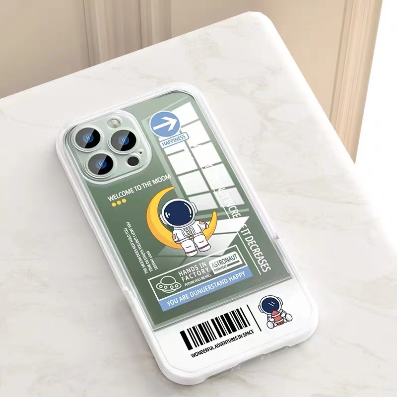 Ốp Điện Thoại Silicon TPU Mềm Trong Suốt Có Giá Đỡ Dễ Thương Cho iPhone 13 12 11 Pro X XR XS Max SE 2020 6 6S 7 8 Plus