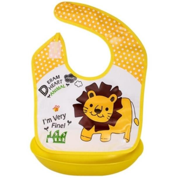 Yếm Máng Ăn Dặm Silicon [100% Silicon Siêu Mềm Giúp Bé Ăn Dặm Sạch Sẽ, gọn gàng]