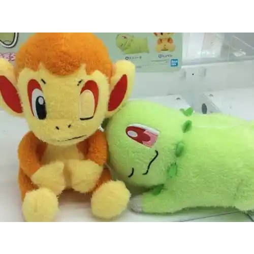 Gấu bông pkm kutsurogitaimu dekkai nuigurumi ~ Chikorita Hikozaru chính hãng Nhật Bản