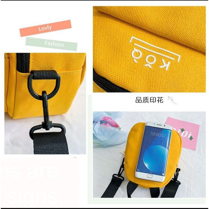 [Hot] Túi Đeo Chéo Mini KOQ siêu xinh - Phong Cách Hàn Quốc