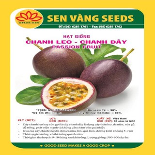 Hạt Giống Chanh Leo (Chanh Dây) - 0.5Gr