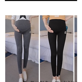 Quần bầu legging dài chất tăm zip co dãn 4 chiều
