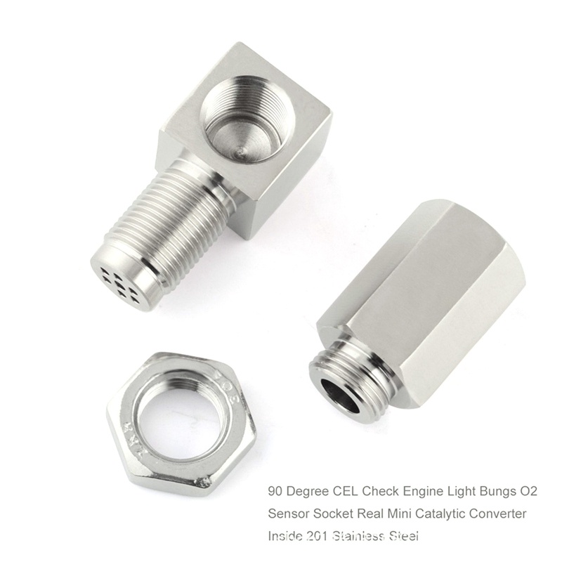 Đầu Chuyển Đổi Cảm Biến Oxy O2 900 90 Độ Chuyên Dụng Chất Lượng Cao° Phụ Kiện Nối Dài 02 Bung M18X1.5 Cho Động Cơ Xe Hơi