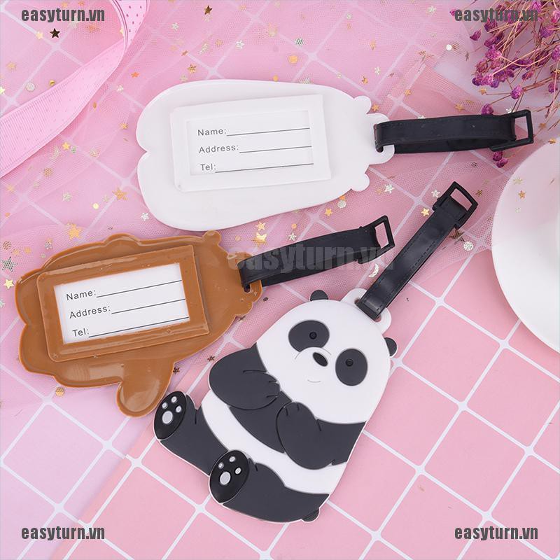 Phụ kiện thẻ du lịch bằng silicone chủ đề We Bare Bears