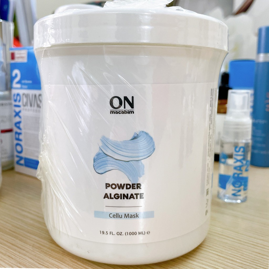 Mặt Nạ Dẻo Hồi Phục ONMACABIM POWER ALGINATE Powder Alginate màu xanh vàng