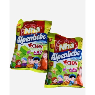 Kẹo Alpenliebe 2chew kẹo mềm hương táo và cam gói 227,5gram