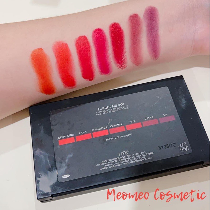 Bảng Màu Son NARS Lipstick Palette - Forget Me Not