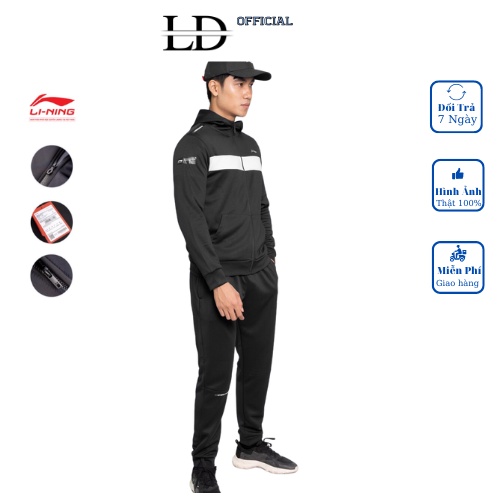 Bộ quần áo thể thao nam Lining, bộ thể thao cao cấp đang hot nhất hiện nay, bộ nỉ nam chất siêu đẹp lining 2023