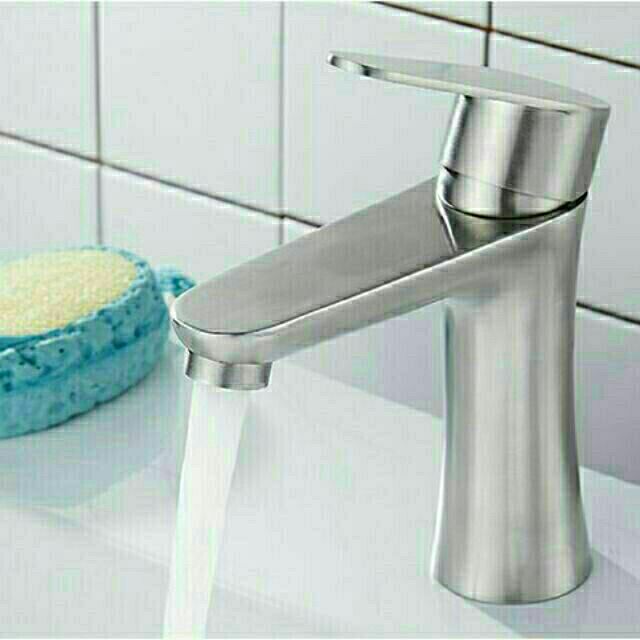 Vòi lavabo nóng lạnh inox cao cấp sus 304