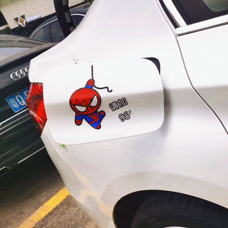 Spider-Man Personalized Car Stickers Bumper Stickers Paper Warning Scratch Cover Scratch Bumper Stickers Paper Tail Personalized Funny Car Stickers Bumper Stickers WbOG