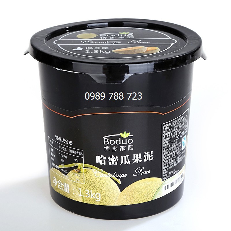 Mứt sốt dưa lưới Boduo 1,3kg- Sauce Dưa lưới 1.3kg pha trà sữa, trà hoa quả cực ngon