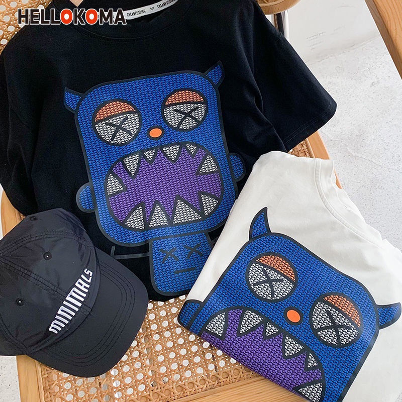 Áo Thun Cotton Trơn Tay Ngắn Thoải Mái Hợp Thời Trang Cho Bé Trai