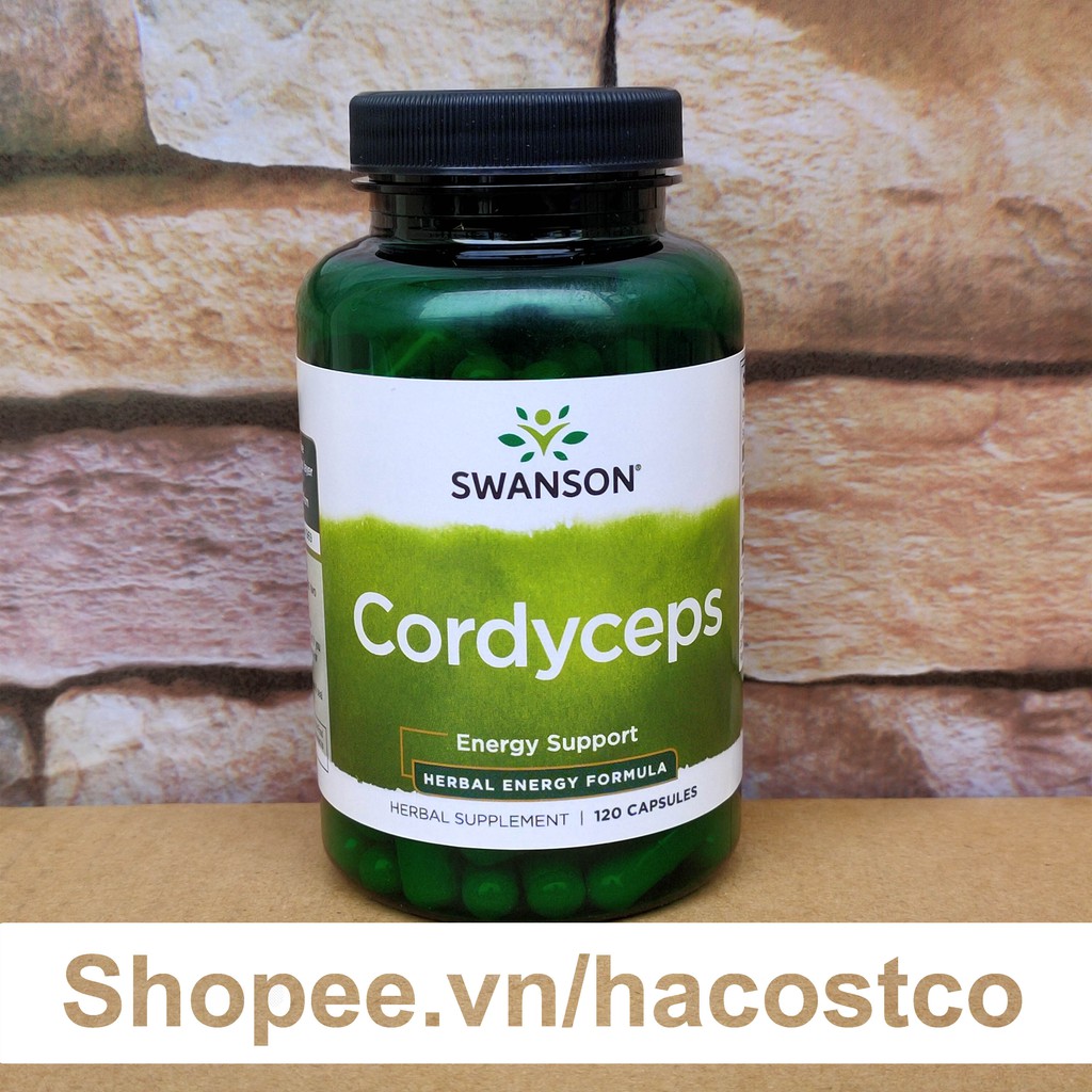 Viên uống Cordyceps đông trùng hạ thảo 120 viên Swanson Mẫu mới