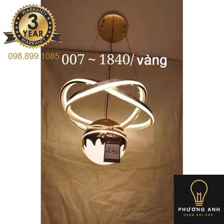 Đèn thả trần thủy tinh hình cầu vòng tròn trang trí nội thất phòng bếp,phòng ăn sang trọng hiện đại mã 1840