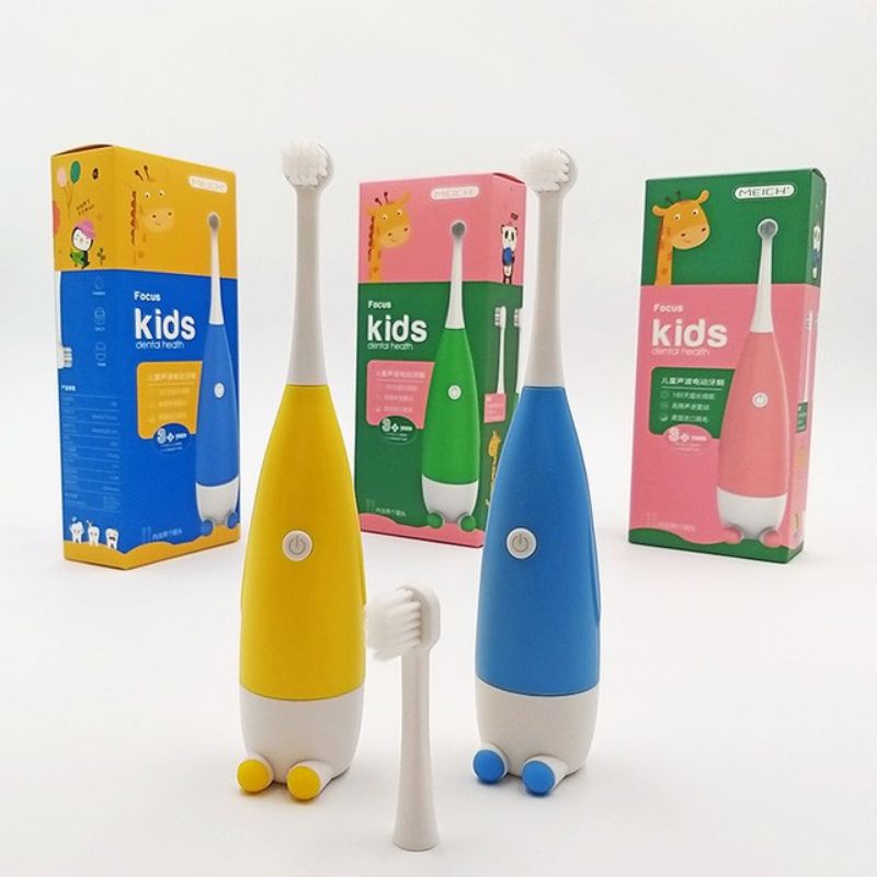 Đồ dùng cho bé - bàn chải đánh răng tự động dùng pin an toàn vệ sinh cho bé (có kèm pin)