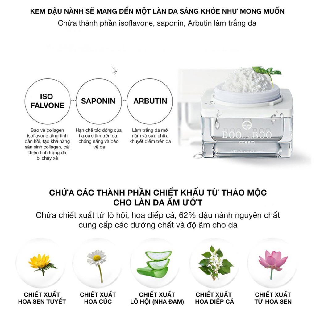 Kem dưỡng trắng da Forencos Doo to the Boo cải thiện làn da khô, sạm, không đều màu và lão hóa