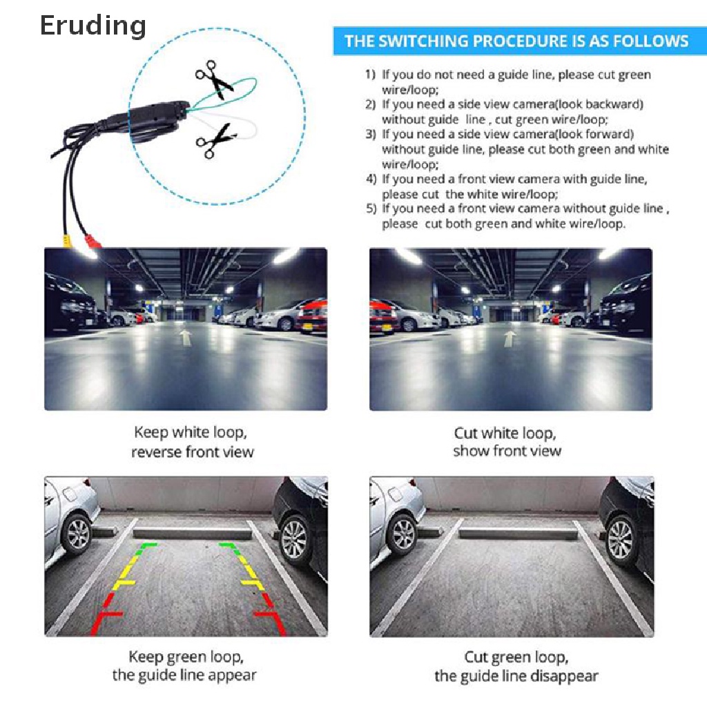 Camera Lùi Xe mini 170 Màu Sắc Hỗ Trợ Tầm Nhìn Ban Đêm