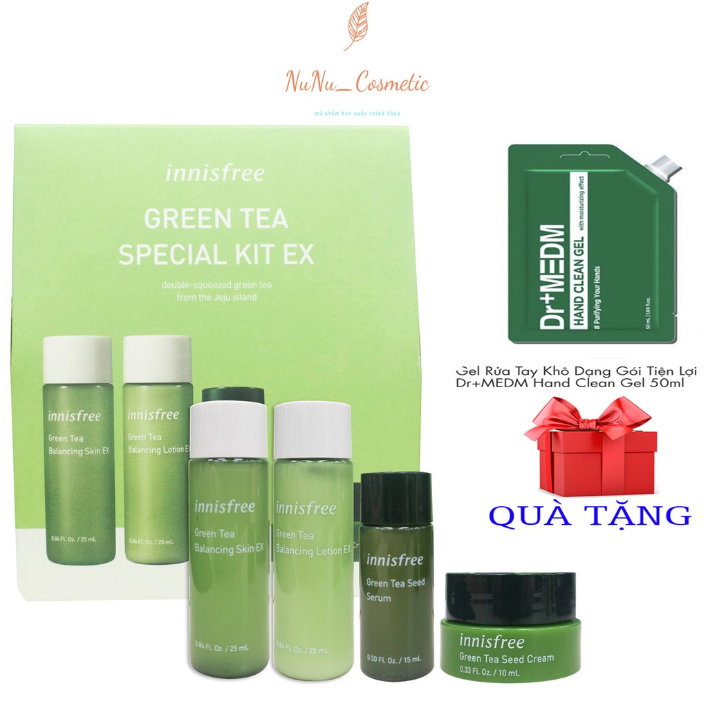 Bộ Dưỡng Da Dùng Thử Innisfree Trà Xanh Green Tea Special Kit EX Set