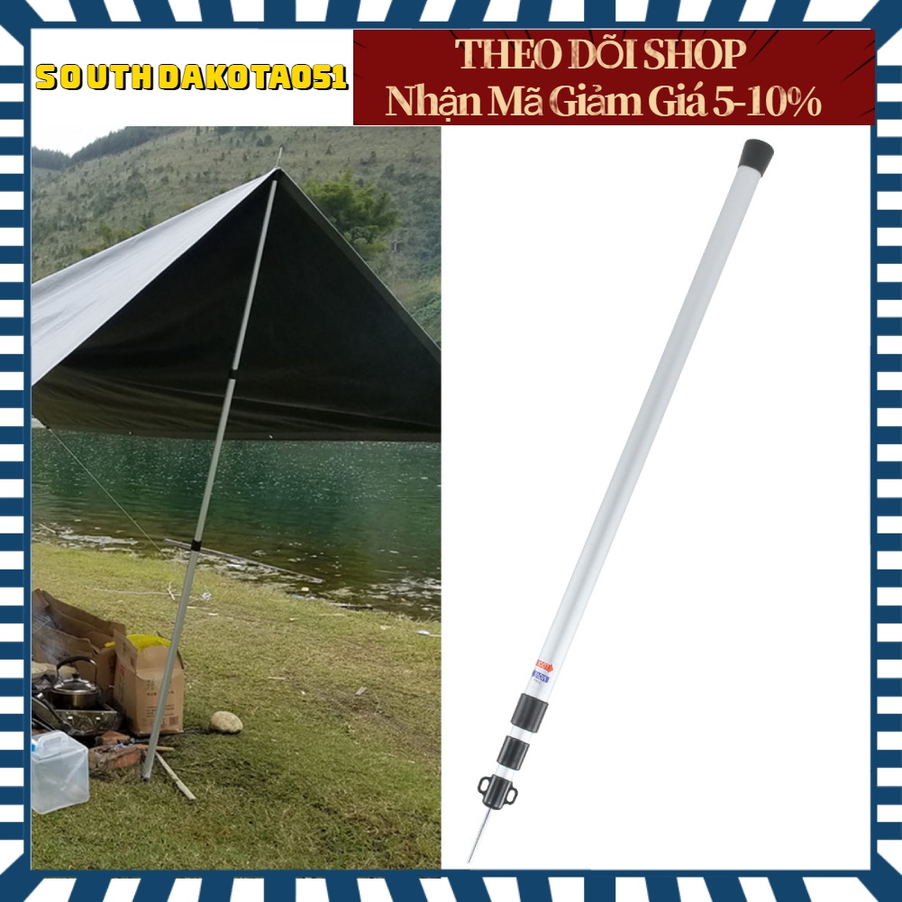 🎉Hàng HOT Trụ chống tăng Cực thẳng Hợp kim nhôm 2.3m Hỗ trợ Tán lều Mái che ngoài trời có thể thu vào【Southdakota051】