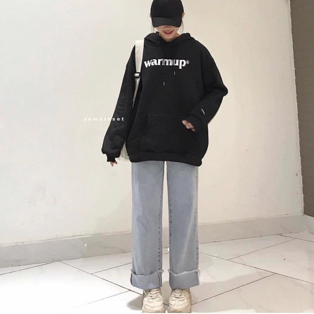 Áo Hoodie Nỉ Warmup, Áo Hoodie Chui đầu Nhiều màu