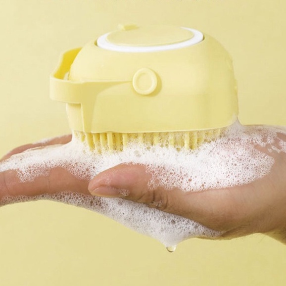 Bông tắm silicon có ngăn đựng xà bông hình vuông, nhựa tạo bọt xà phòng Con Mèo Xiêm