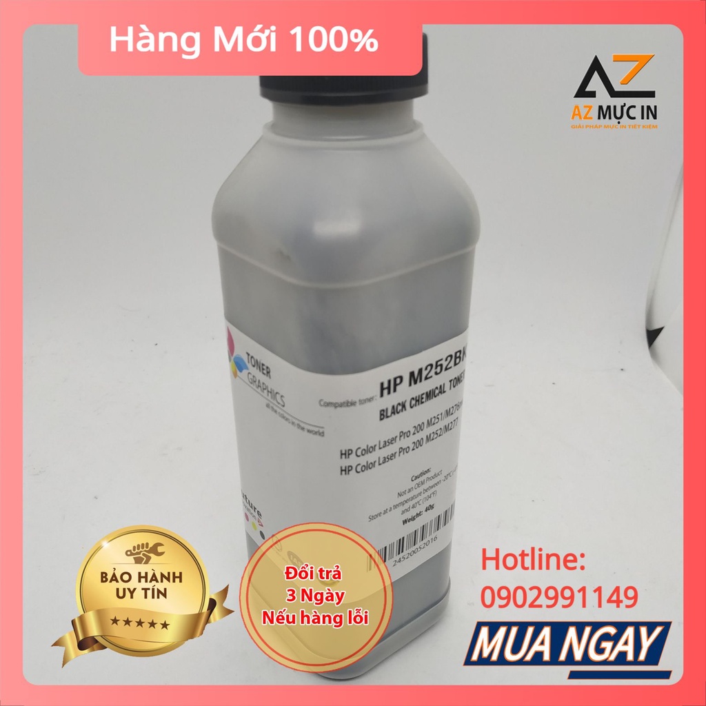 Mực chai M252 dùng cho máy in Hp CP1025,  M177, M176 | Mực Mitsubishi màu sắc đẹp + Chíp mực