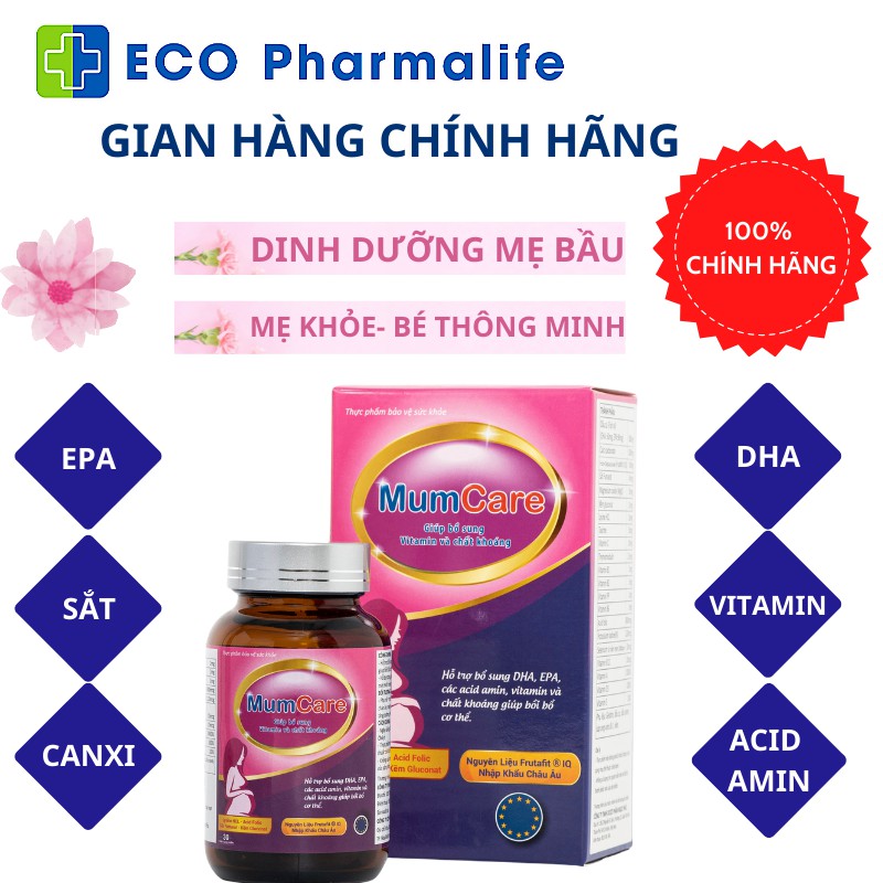 MumCare- Bổ sung Vitamin và chất khoáng (dạng lọ), tăng cường sức khỏe và sức đề kháng cho phụ nữ mang thai