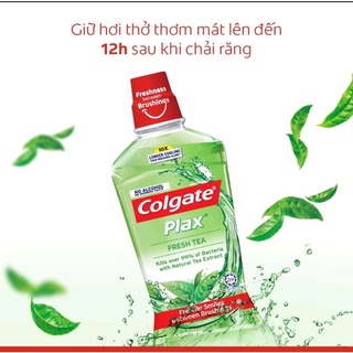 Nước Súc Miệng Colgate Plax trà xanh,bạc hà mát lạnh 500ml không chứa cồn