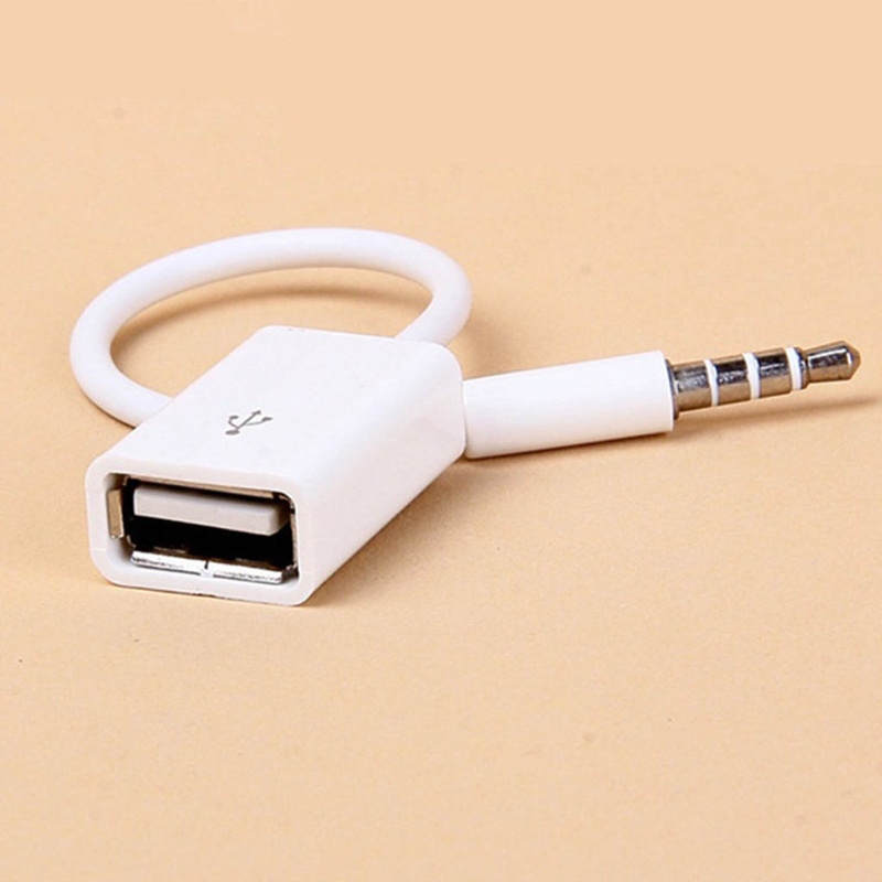 1 Dây Cáp Chuyển Đổi Cổng 5mm Sang USB 2 Kiểu Cho Xe Hơi