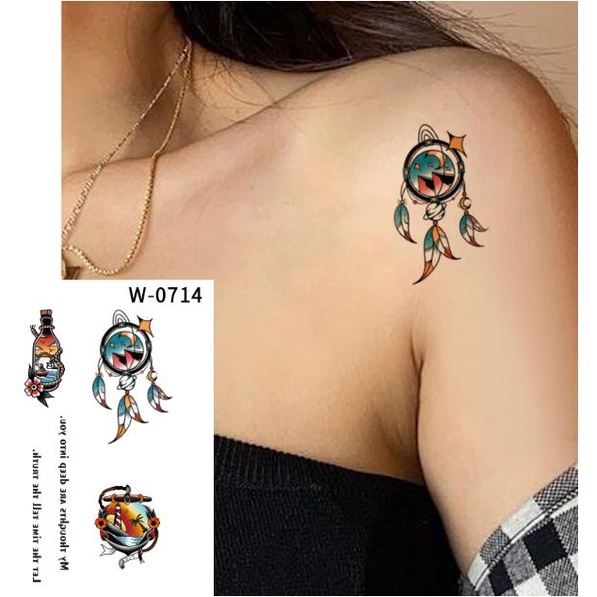 Hình xăm dán hoạt hình bán vĩnh viễn dùng một lần không thấm nước