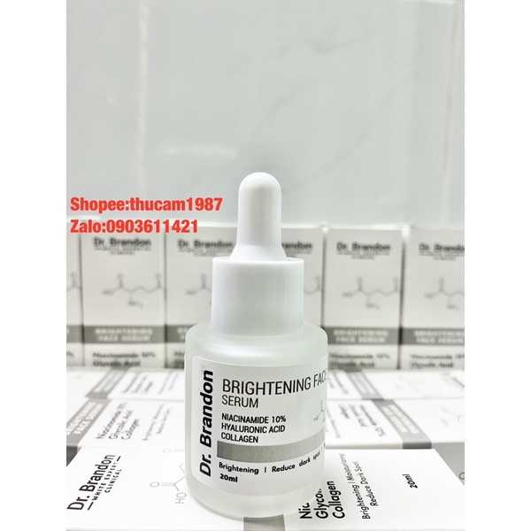 Serum Niacinamide 10% Dr.brandon Brightening Face collagen trắng da,mờ vết thâm đen,đốm đen 20ml.