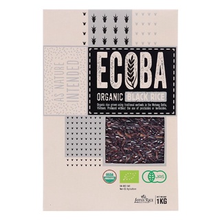Gạo Lứt Đen Hữu Cơ Ecoba Hộp 1Kg
