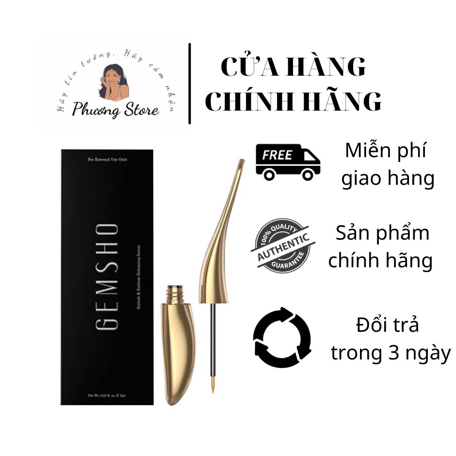 Serum Dưỡng Dài Mi Gemsho Eyelash &amp; Eyebrow Enhancing Từ Mỹ