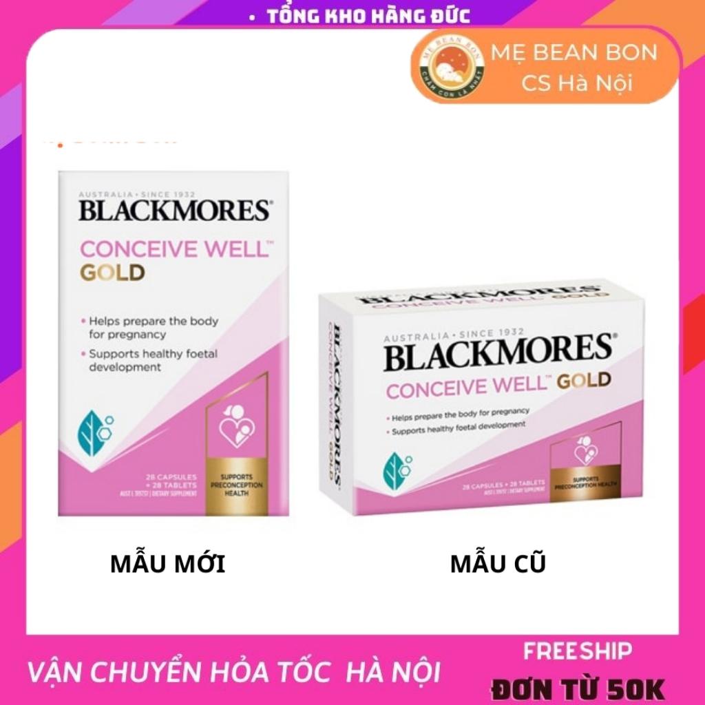 Viên uống tăng khả năng thụ thai cho nữ Blackmores Conceive Well Gold của úc hỗ trợ nội tiết tố - mẹ bean bon