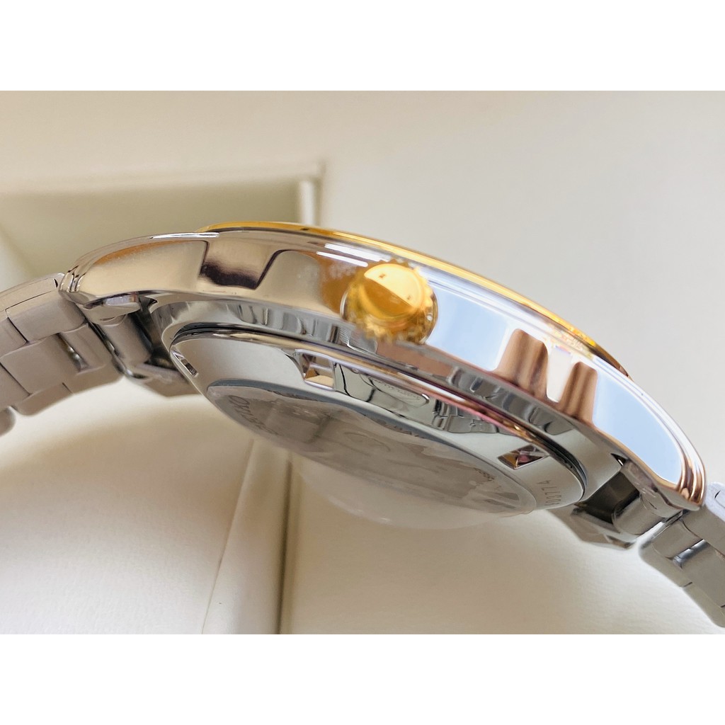 Đồng hồ Nam chính hãng Seiko 5 Automatic SNKP14J1 Size 42,Demi vàng,Mặt trắng,Lịch-Máy cơ tự động-Dây kim loại cao cấp