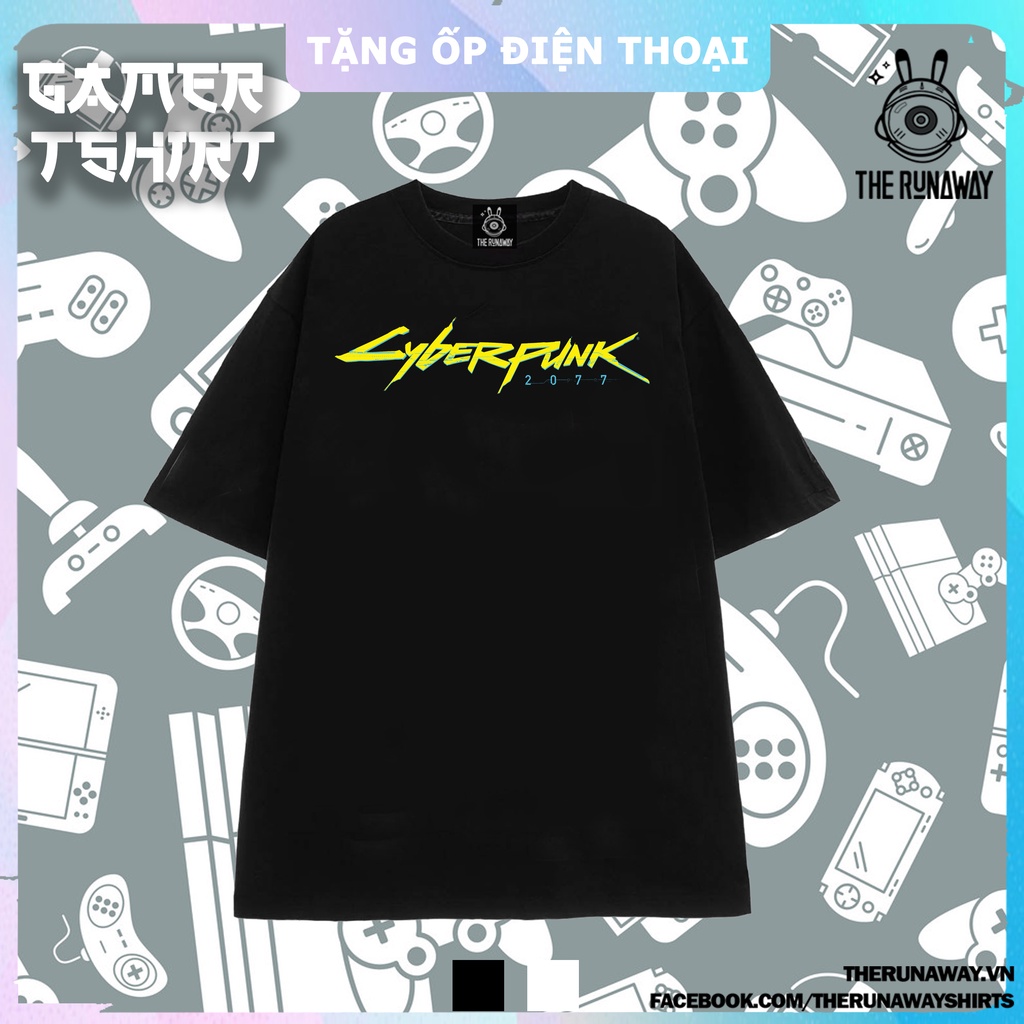 Áo phông Gamer #40: Cyberpunk 2077 by The Runaway form xuông Unisex Cotton 100% cho nam nữ